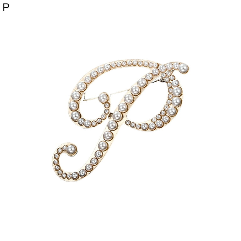 Meidiya Letter Brooch Pins Initial Rhinestone Brooch for Women Crafts Gold  A-Z 26 Letters Simulated Pearl Initial Letter Alphabet Brooches Pin Women  Gifts Jewelry Accessories 
