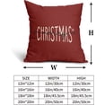 thumbnail image 4 of Merry Christmas Throw Pillow Covers Set of 2 Red Xmas Trees Winter Snowflakes Decorative Cotton Linen Pillowcases 18x18 inch Soft Cuchion Covers for Porch Indoor Outdoor Bed, 4 of 8