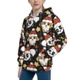 thumbnail image 2 of Fotbe Cute Dog Panda Pattern Youth Pullover Hooded Sweatshirt, Boys Hoodie, Kangaroo Pocket Hoodie for Kids Girls -Large, 2 of 6