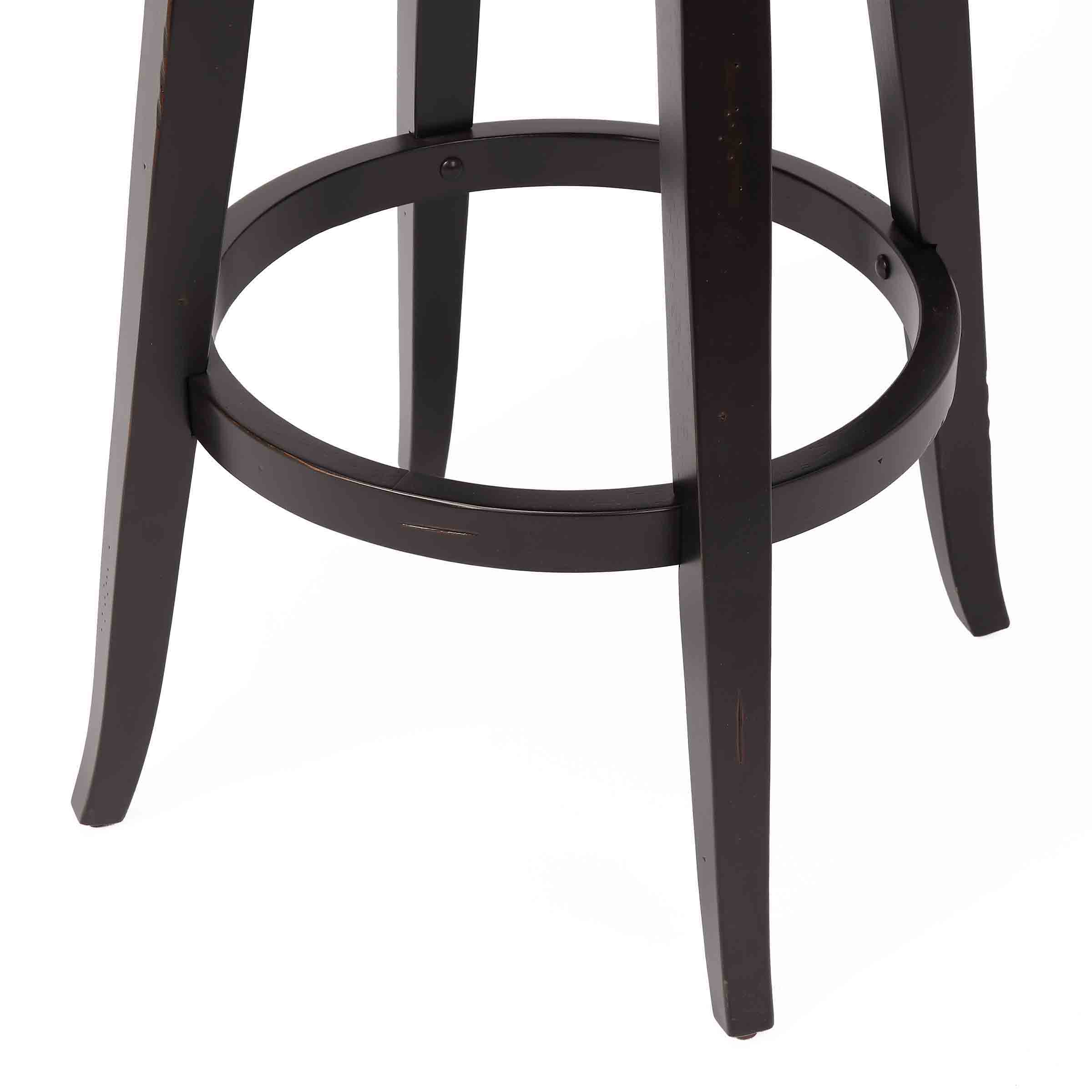 Alex Bar Height Swivel Stool, Black