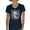 Navy Blue, variant on Nashville TN The Music City Women's V-Neck T-shirt Country Cowgirl Boots and Hat