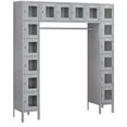 thumbnail image 2 of 12" Wide Six Tier Box Style Bridge See-Through Metal Locker - 16 Box - 18 Inches Deep - Blue - Assembled, 2 of 3