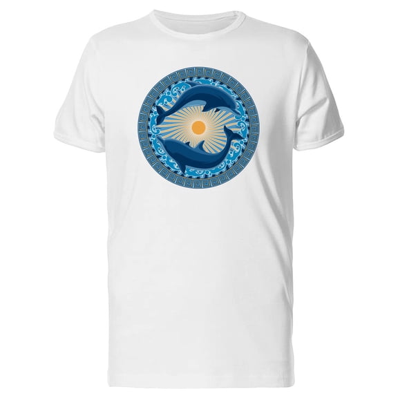 Dolphins In Circle With Sun Tee Men's -Image by Shutterstock