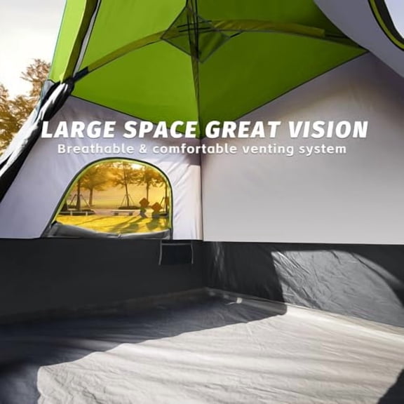 UNP 4-Person Tent, Portable Cabin Tent, Camping Tent 4-Person Easy Set Up, Waterproof with Top Rainfly for Outdoor Camping/Hiking