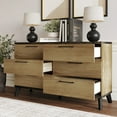 thumbnail image 2 of Home Design Emersyn 6-Drawer Dresser, Natural Oak Woodgrain Finish, Bedroom Storage Furniture for Adult, 2 of 3
