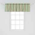 thumbnail image 2 of Ambesonne Striped Window Valance, Nostalgic Fashion Art, 54" X 18", Brown Teal, 2 of 3