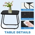 thumbnail image 6 of edx 3-Piece Textilene Outdoor Patio Set, Coffee Table & 2 Chairs, Gray, 6 of 10