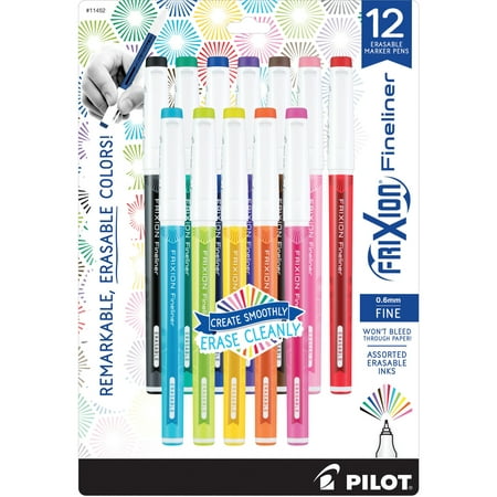 FriXion  PIL11452  Fineliner Erasable Marker Pens  12 / Set