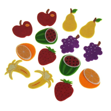 7 Inch Adhesive Die Cut - Self-Adhesive Fruit Medley Felt Die Cuts, 2-Inch, 14-Count