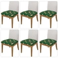 thumbnail image 2 of Honeii green Christmas Element Print Square Cushion Cover with Elastic Band & Ties,Sofa Cushion Covers,Furniture Protector for Living Room,Washable Sofa Seat Slipcover-Six Piece, 2 of 7