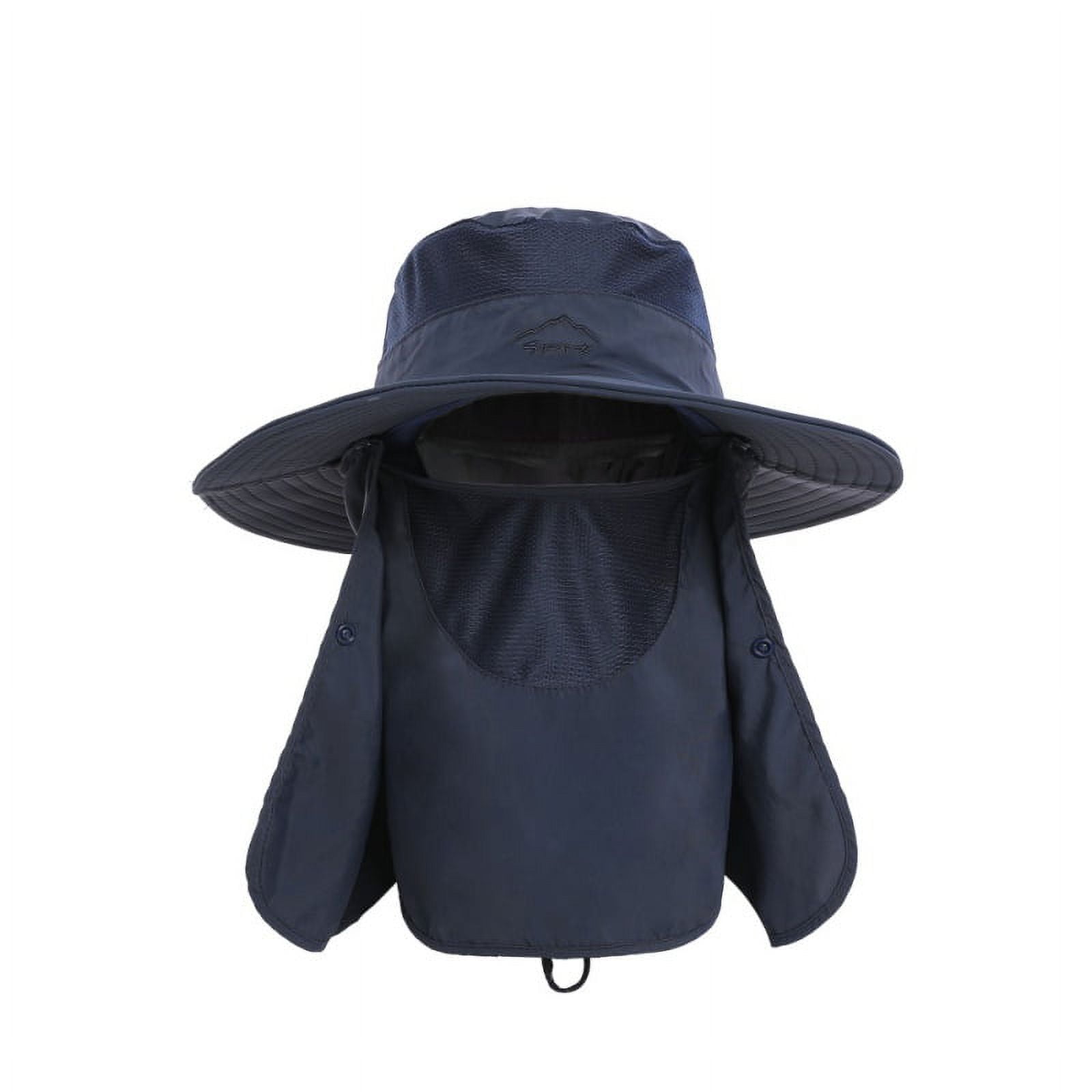UPF 50+ Sun Protection Cap Wide Brim Fishing Hat with Face