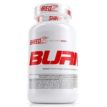 SHREDZ Fat Burner Supplement Pill for Men, Lose Weight, Increase Energy, Boost Metabolism, Best Way to Shed Pounds - 60 Capsules (30 Day (Best Way To Increase Metabolism And Lose Weight)