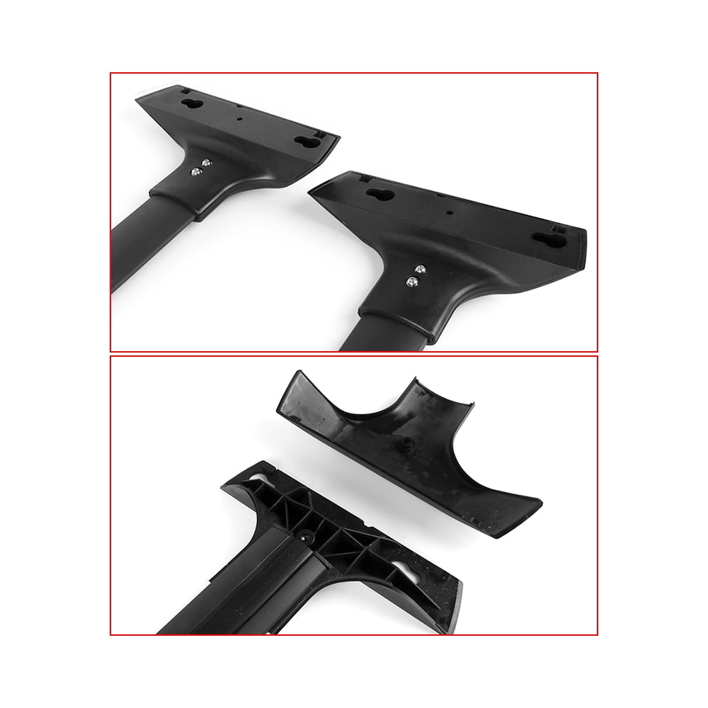 Ikon Motorsports Compatible with 09-17 Chevy Traverse OE Style Roof Rack Rail Cross Bar Carrier Black