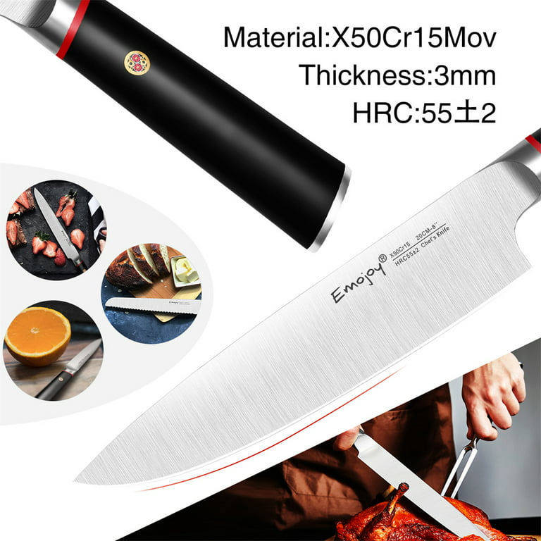  Knife Set, Emojoy 16-Piece Kitchen Knife Set with