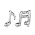 thumbnail image 6 of BalsaCircle 6 Silver Music Notes Mylar Foil Plain Balloons Wedding Event Birthday, 6 of 6