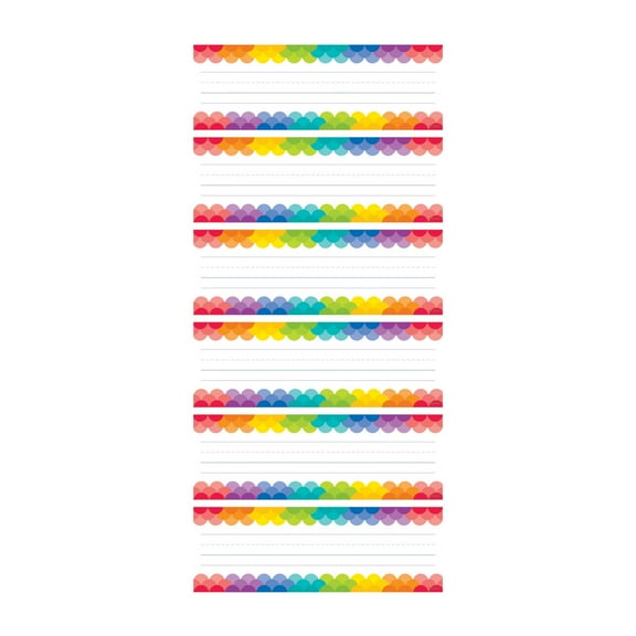 Creative Teaching Press Rainbow Scallops Name Plates, 36 Per Pack, 6 Packs