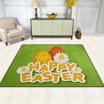 thumbnail image 5 of SKYSONIC Happy Easter Background Area Rug Pad - 63x48 inch - 100% Light Weight Polyester Fabric for Living Bedroom, 5 of 6