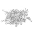 thumbnail image 1 of Lot de 100 vis métalliques à œillet, crochet, boucle, argile, résine, accessoires de bijouterie (argent), 1 of 4