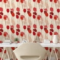thumbnail image 2 of Ambesonne Tulips Peel & Stick Wallpaper for Home, Simple Blooms Pattern Art, 13"x72", Dark Coral Eggshell, 2 of 5