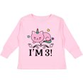 thumbnail image 3 of Inktastic Third Birthday Cat Unicorn Girls Long Sleeve Toddler T-Shirt, 3 of 5