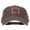 Brown, variant on New Mexico with Map Outline Embroidered Washed Cotton Twill Cap - Brown OSFM