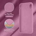thumbnail image 5 of Designed for iPhone Xs Max Case, Silicone Ultra Slim Shockproof Protective Phone Case with [Soft Anti-Scratch Microfiber Lining], 6.5 inch, Lilac Purple, 5 of 13