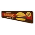 thumbnail image 4 of Plump & Juicy Hamburgers Sign, 5 Cents Arrow Sign, Custom Grill Master Name Sign, Kitchen Aluminum Decor - 4x18 inches, 4 of 4