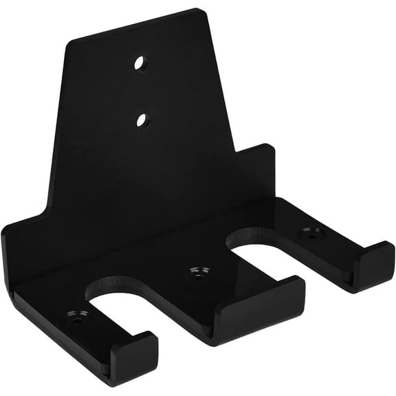 Yes4All Vertical Wall Mounted Olympic Barbell Holder, Barbell Storage Rack, Hanging Barbell Rack for Home Fitness Equipment (2 Bars), Black