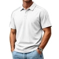 thumbnail image 2 of BRANROY Men's Short Sleeve Golf Polo - Shirt Casual Collared Top for Men, Lightweight Breathable Summer Shirts, Father's Day Gift, Mens Casual Shirts,White,2XL, 2 of 8
