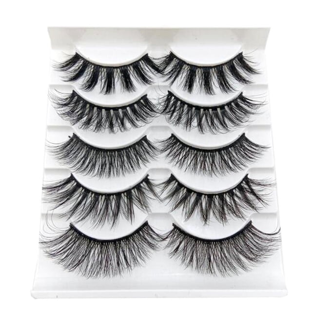 5 Pares De Pestañas Gruesas De Imitación Gruesa En 3D perfecl Conjunto De Herramientas De Belleza De Maquillaje Natural