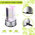 thumbnail image 4 of Jetec 4 Pcs 7 LED Light Base Rotating Display Stand Turner Colorful Rotating Crystal Display Base 360 Degree Display Spinner with USB Cable for Glass Art Crystals Jewelry Craft, 4 of 7