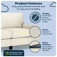 thumbnail image 3 of Serta Palisades 73" Track Arm Sofa, Easy Care Polyester, Loveseat or Couch for Small Spaces, Buckwheat Beige, 3 of 17