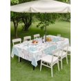 thumbnail image 4 of Outdoor Tablecloth with Umbrella Hole for Patio/Picnic/Party/Camping, Coastal Coral Turtle Waterproof Table Cloth Rectangle Table Cover Washable, Aqua Ocean Conch Starfish Summer Beach (60"x 120"), 4 of 8