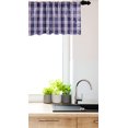thumbnail image 3 of Ambesonne Checkered Window Valance, Vibrant Classical, 54" X 18", Maroon Royal Blue White, 3 of 3