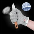 thumbnail image 4 of Gants Anti-Coupure Sécurité Résistants aux Coupures et aux Poignets en Maille Métallique en Acier Inoxydable, Gants de Boucher Résistants aux Coupures, Prise Supérieure, 4 of 5