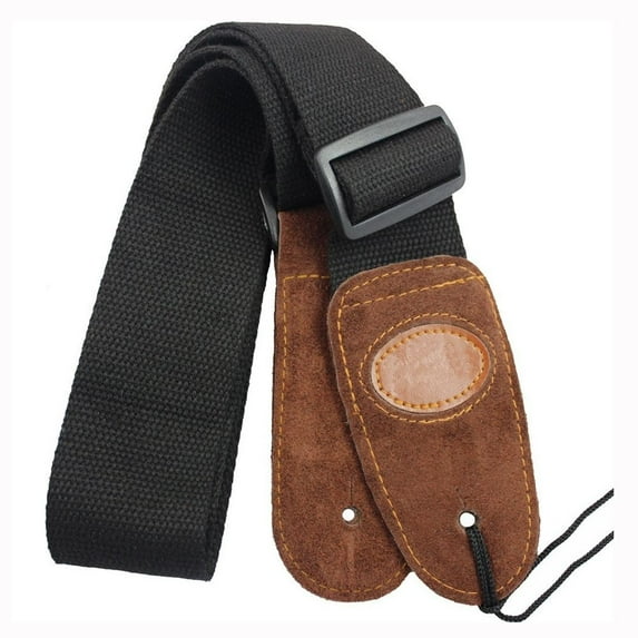 Fashion Grace Adjustable Soft Leather Band Guitar Strap Webbing Belt Guitar Accessories BLACK