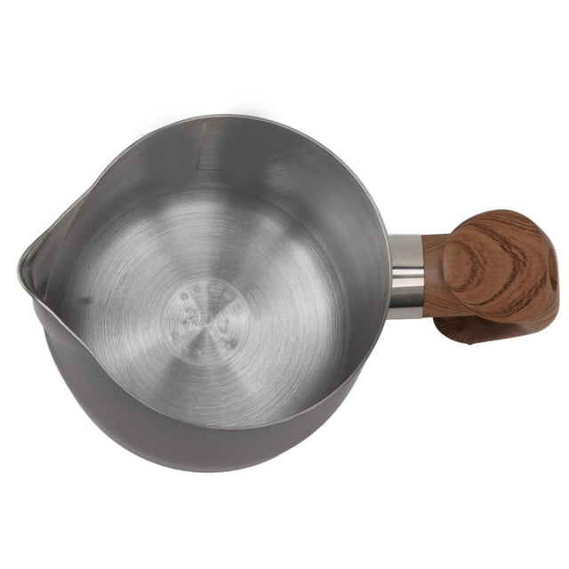 Milk Frothing Pitcher, Milk Frother Cup Stainless Steel Coffee Steaming Pitcher with Pointed Spout, for Making Coffee Cappuccino Latte