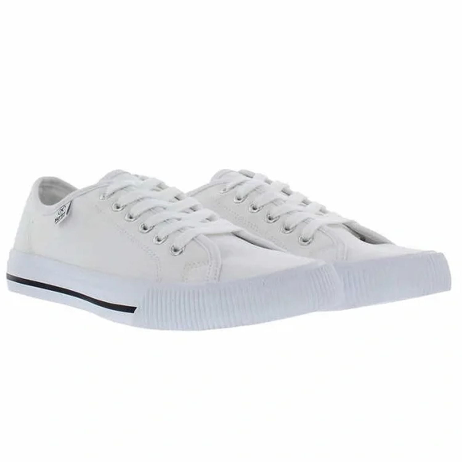 HURLEY Women Carrie Lace-Up Canvas Sneaker In White, 7 - Walmart.com