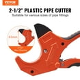 thumbnail image 2 of PVC Pipe Cutter 0 to 2.5 Inch Ratcheting Heavy Duty Tube Cutting Tool with Spare SK5 Blade for PVC CPVC PP-R PEX PE Rubber Hoses, 2 of 6