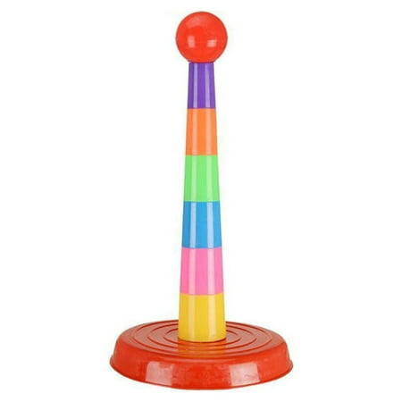 mmirethe Children Throw Circle Game Plastic Fun Indoor Outdoor Ferrule