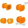 thumbnail image 5 of One Press Cevapcici Maker Hot Dog Maker Manual Sausage Maker with 7 Holes Homemade Meat Strip Squeezer Sausage Meat Filler Kit Barbecue Grill Accessories (Orange)Orange, 5 of 6