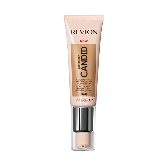 Revlon PhotoReady Candid Natural Finish Anti-Pollution Foundation, 430 Honey Beige, 0.75 fl oz.