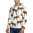 thumbnail image 2 of Hoodies for Men - cute moose horns elk cartoon Long Sleeve Comfrt Men'S Fashion Hoodies & Sweatshirts, Sweatshirts for Men Hoodies Pullover Clothing Clothes with Pouch, 2 of 7