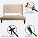thumbnail image 4 of King-size bed frame with C-shaped and USB ports, padded platform bed frame with wingback storage headboard My Lux Decor Round, 4 of 9