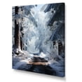 thumbnail image 2 of Designart "Winter Path in White III" Landscapes Canvas Wall Art - Farmhouse White Forest Winter Hallway Wall Art Decor, 2 of 6