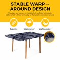 thumbnail image 4 of Navy Blue Coastal Table Cloths for 3 Foot Rectangle Tables, Starfish Coral Summer Beach Ocean Patio Waterproof Elastic Fitted Tablecloths, Washable Rectangular Table Cover for Camping, 4 of 8