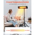 thumbnail image 2 of VEVOR Infrared Heater, 1500W Electric Space Heater with Remote Control, LED Screen w/ 3 Speeds & Timer, Outdoor/Outdoor for Patio,Porch,Dining Room,Studio, 2 of 9
