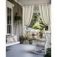 thumbnail image 4 of nqOlkjepod Outdoor Curtains for Patio Waterproof, Beige Striped Outdoor Privacy Panels Grommet, Modern Farmhouse Beige White Stripes Blackout Outside Curtains for Porch/Cabana 54"x84", 2 Panels, 4 of 8