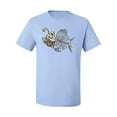 thumbnail image 2 of Wild Bobby, Funny Fishbone Skeleton Angler Fish, Animal Lover, Men Graphic Tees, Light Blue, Small, 2 of 3
