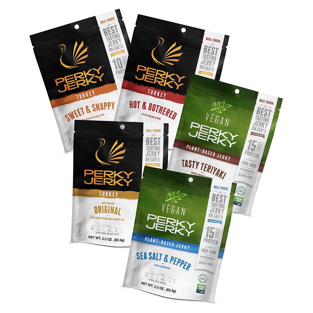 Perky Jerky Variety MultiPack Turkey Jerky, 2.2 Ounce (Pack of 5)